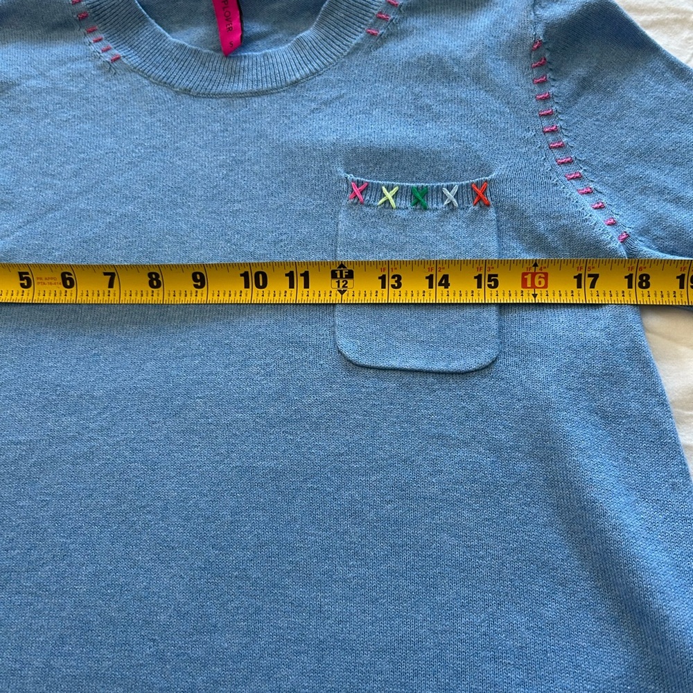 Zaket & Plover Handwork Curve Sweater Rainbow Stripes Cashmere Sz Small - Picture 8 of 8